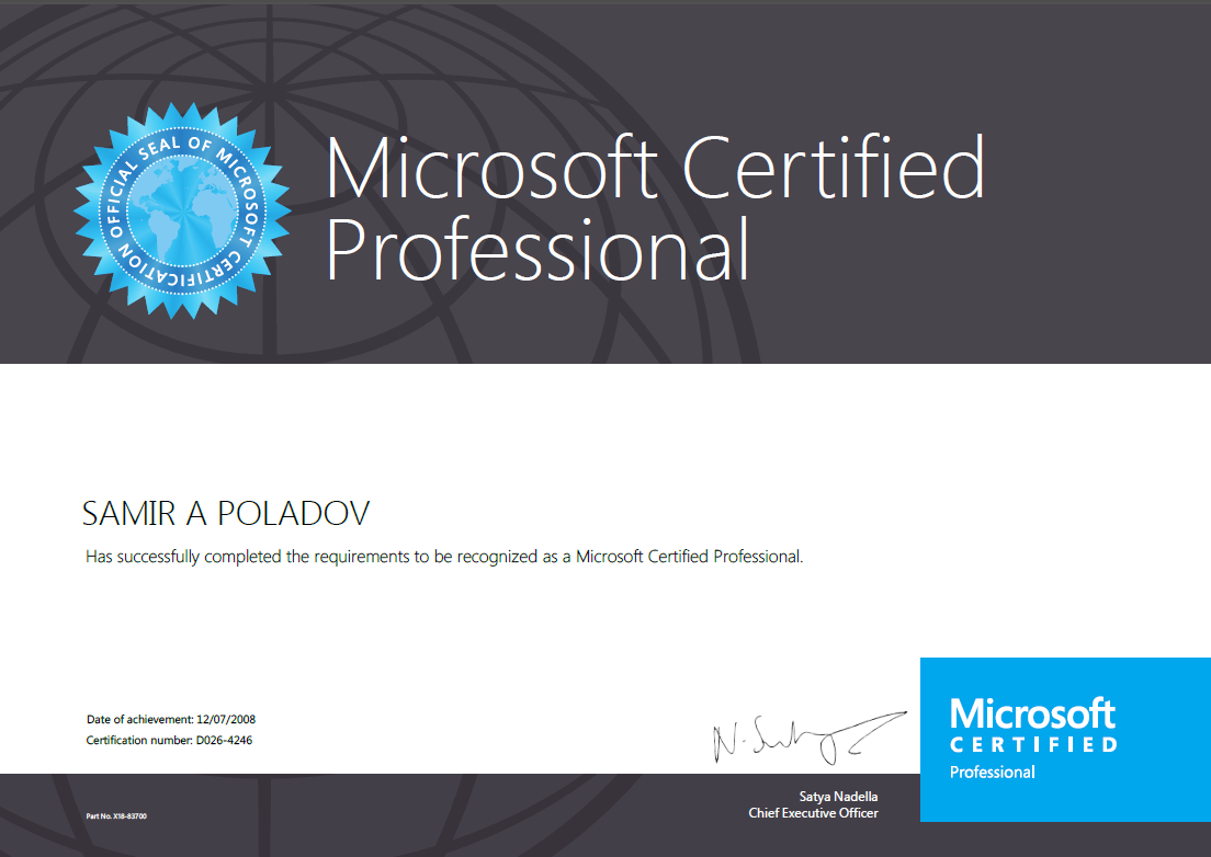 Сертифицированный профессионал Майкрософт