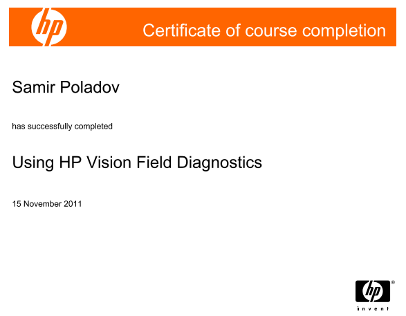 Using HP Vision Field Diagnostics